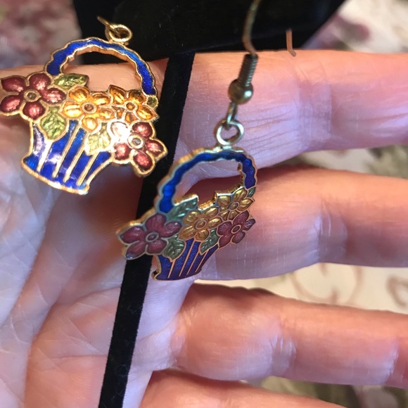 CLOISONNÉ EARRINGS - Picture 5 of 8